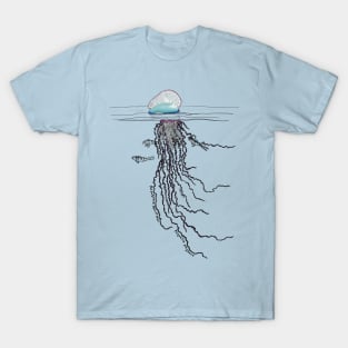 Portuguese Man O War-blue T-Shirt